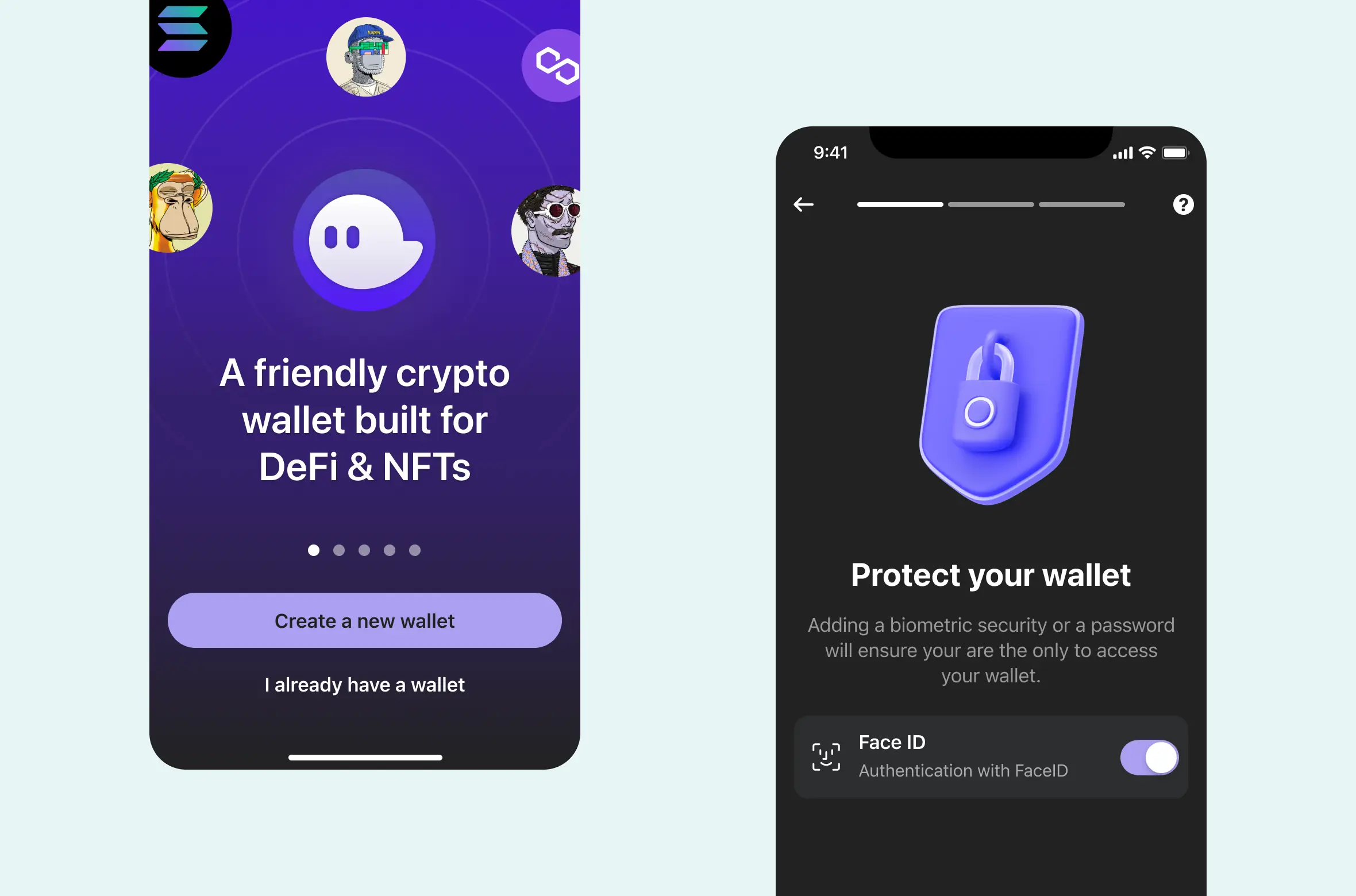 Mobile onboarding & Face ID