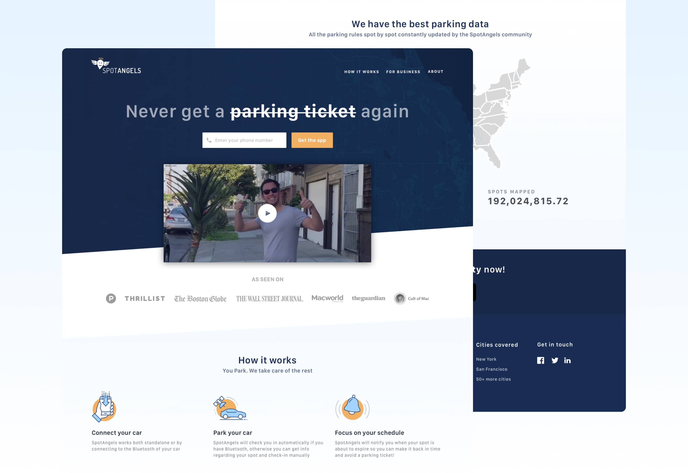 Landing page hero